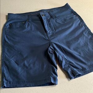Prana Blue Flat Front Shorts Size 34/9